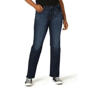 Lee Women's Size 20 Petite Midrise Straight Jean Regular Fit Night Shade